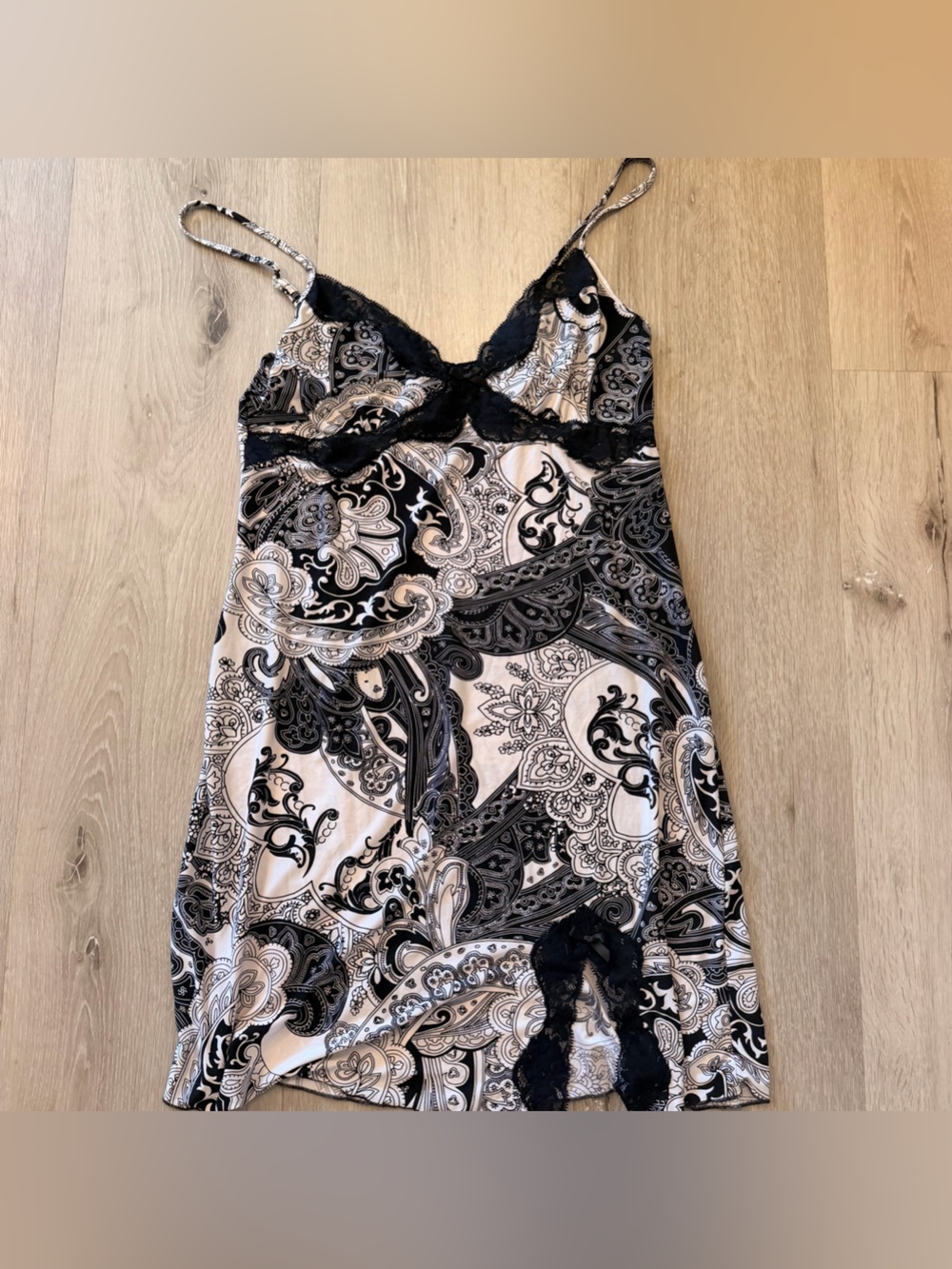 Vintage Y2K Studio Donatella Paisley Lace Slip Dress / Cami